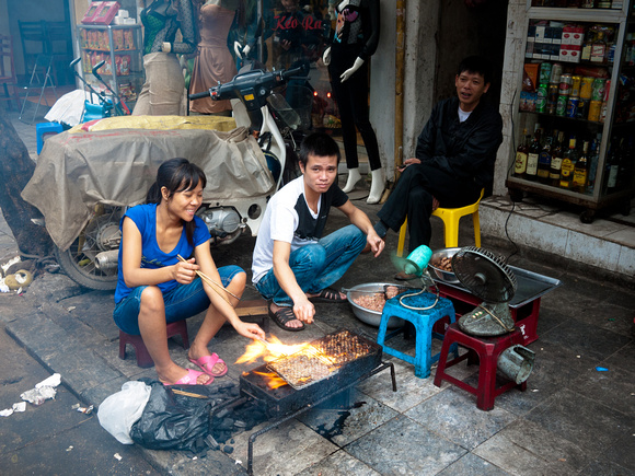 Street Grilling, Hanoi, Vietnam